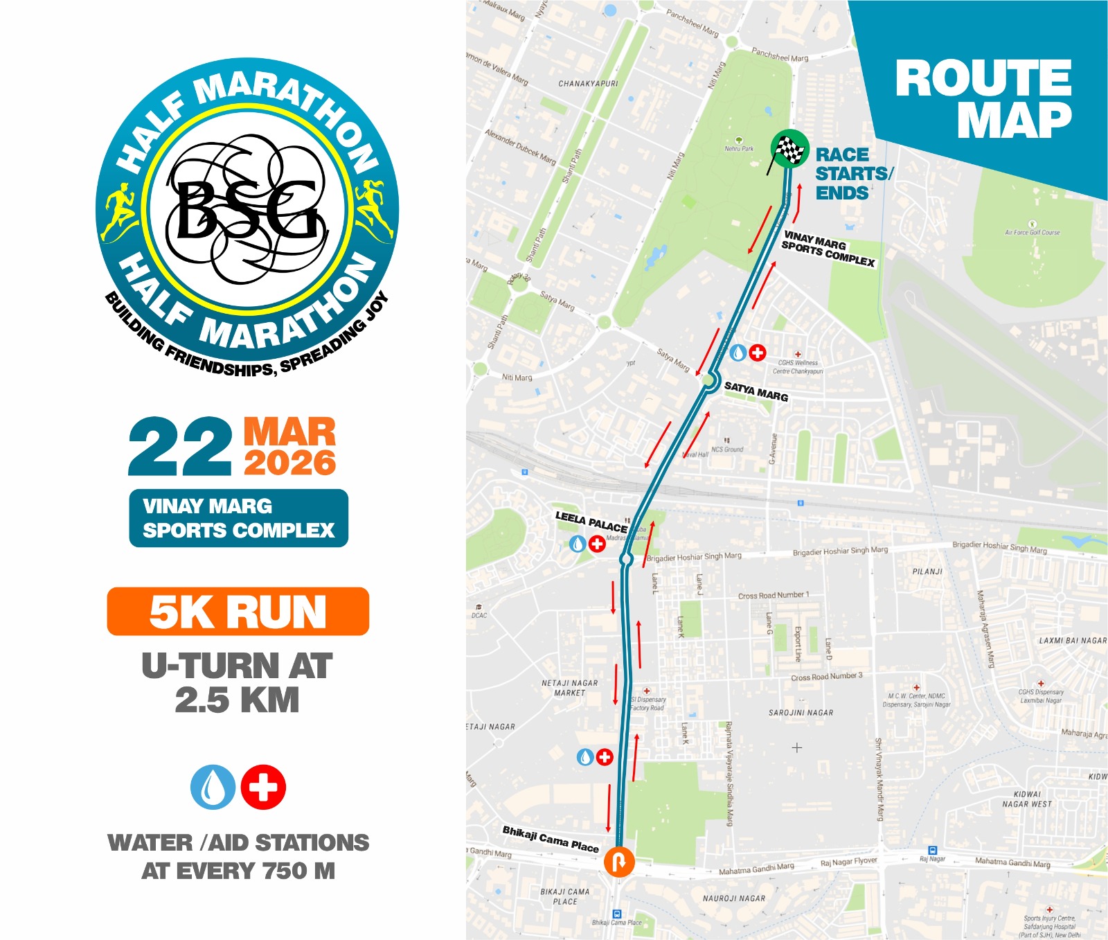 5 KM Route Map
